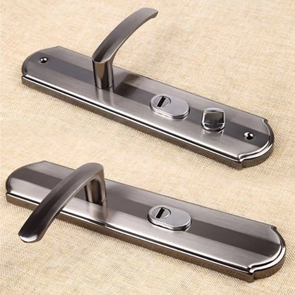 Door Handle Entry Lever | Stainless Steel Lock Panel | 1 Pair for Entry Door - Thumbnail 6