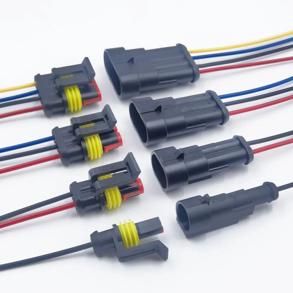 Waterproof Electrical Connectors | 1-4 Pin Quick Disconnect | 10-Piece Set with Wire - Thumbnail 4