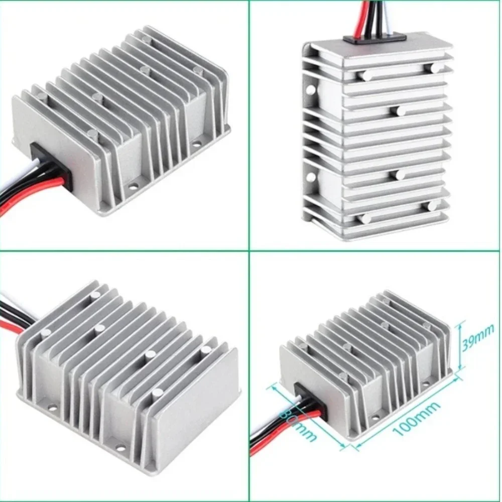 High-Power DC Boost Converter | 12V to 28V 15A Step-Up Regulator | Rugged Aluminum Housing - Thumbnail 3