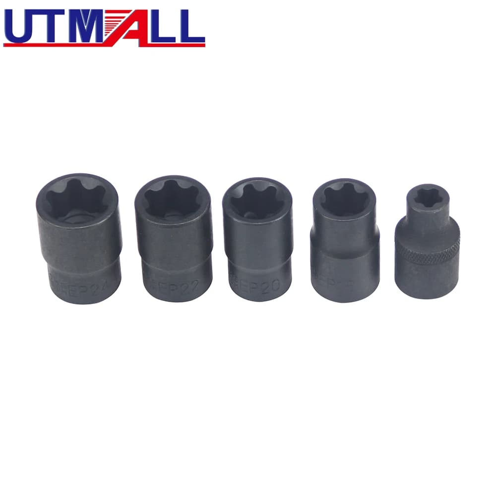 Battery Screw Remover Kit | 15Pc EP Five Teeth Wrench Set | EP4-EP24 E-Shaped Sockets - Thumbnail 4