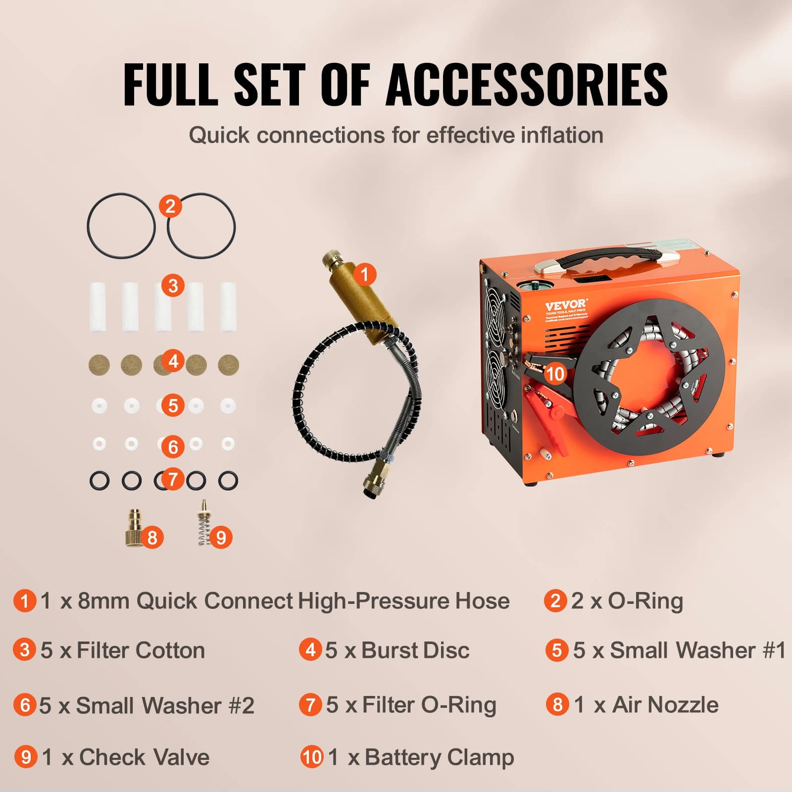 4500PSI PCP Air Compressor | Portable Water-Free Design | Air Rifle & Scuba Tank - Thumbnail 6