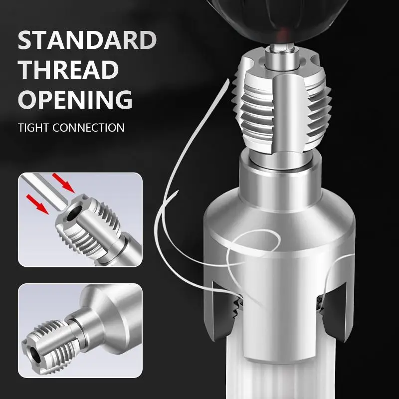 Pipe Thread Cutting Tool Integrated Internal & External Pipe Threading Tool Electric Drill Compatible PVC Pipe Threader Kit - Thumbnail 3