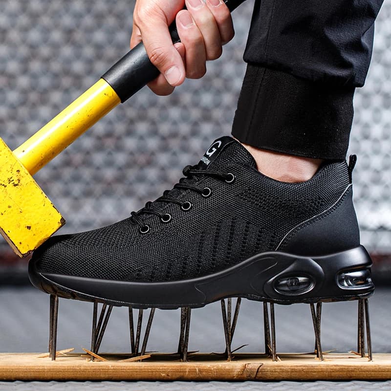Safety Shoes | Steel Toe & Puncture Resistant | Breathable Work Sports Footwear - Thumbnail 2