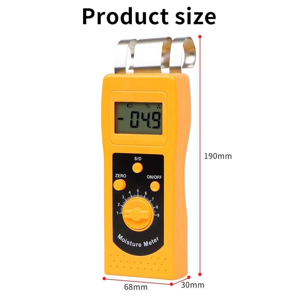 Moisture Meter | Digital Analyzer for Wood, Concrete & Paper | Portable Multifunction Tester - Thumbnail 7