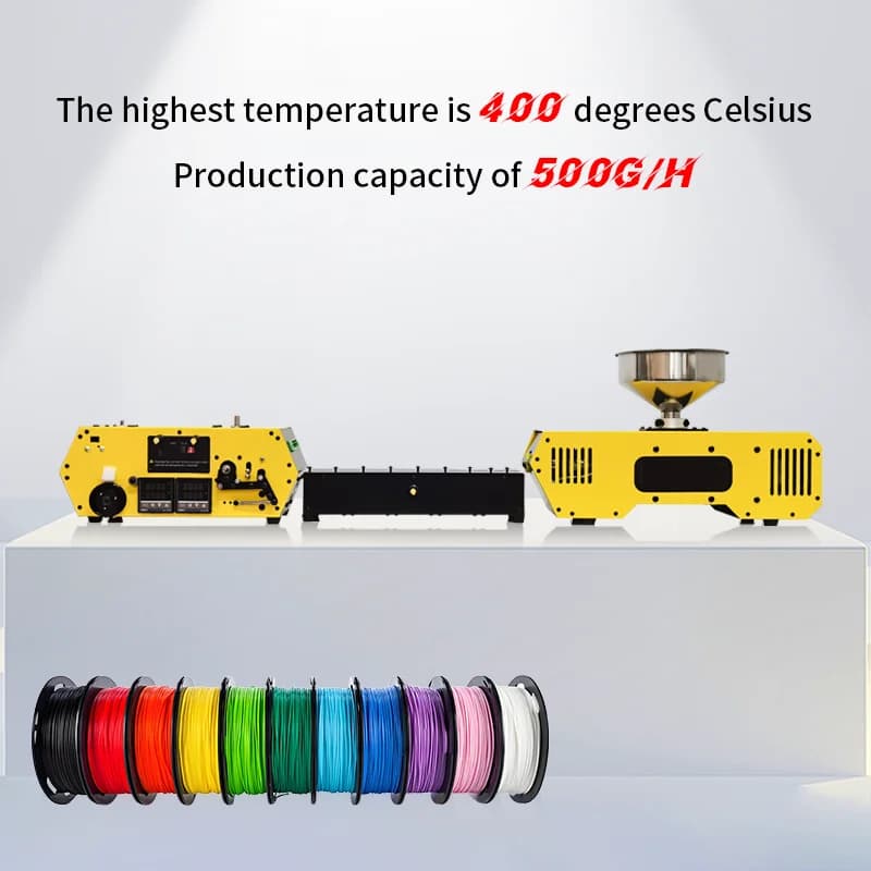 Desktop 3D Filament Maker | Professional-Grade Extruder | 1.75mm, 2.85mm & 3mm Nozzles - Thumbnail 4