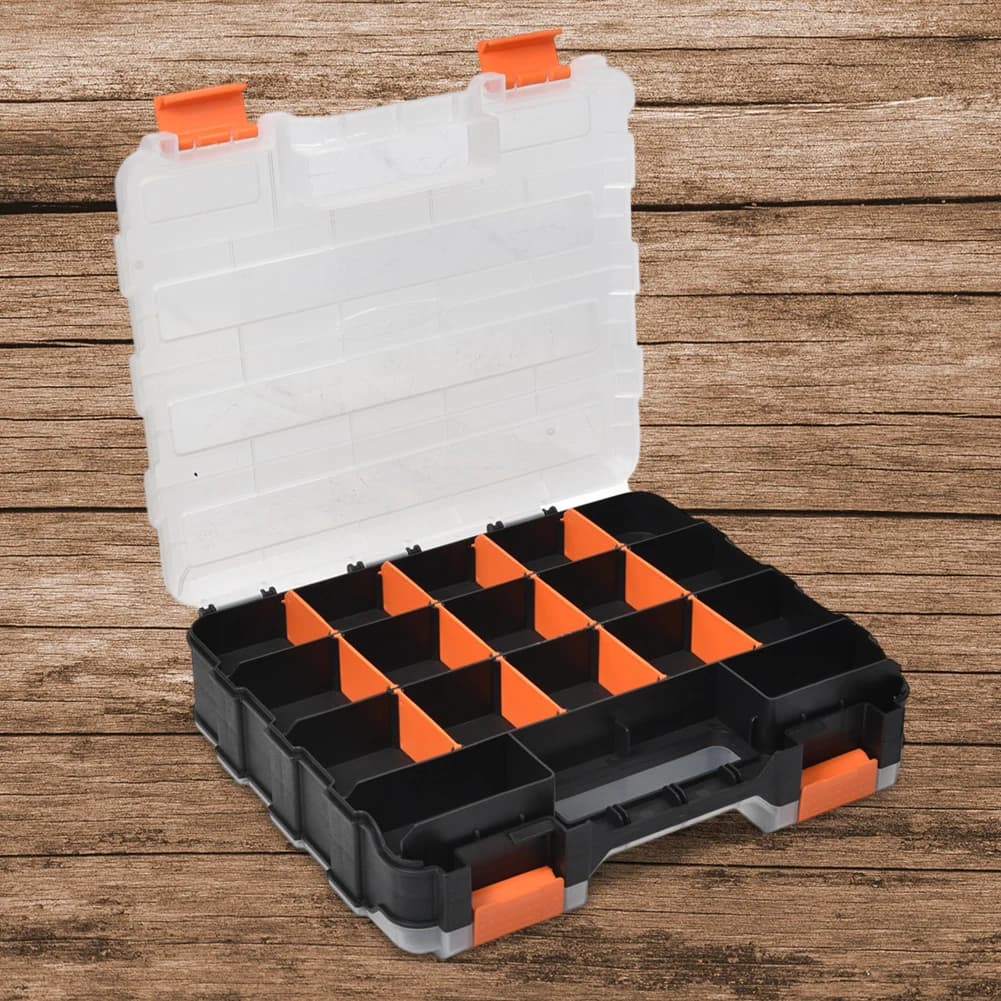 Double-Sided Tool Organizer | Portable Compartment Box | For Screws, Nuts & Small Parts - Thumbnail 3