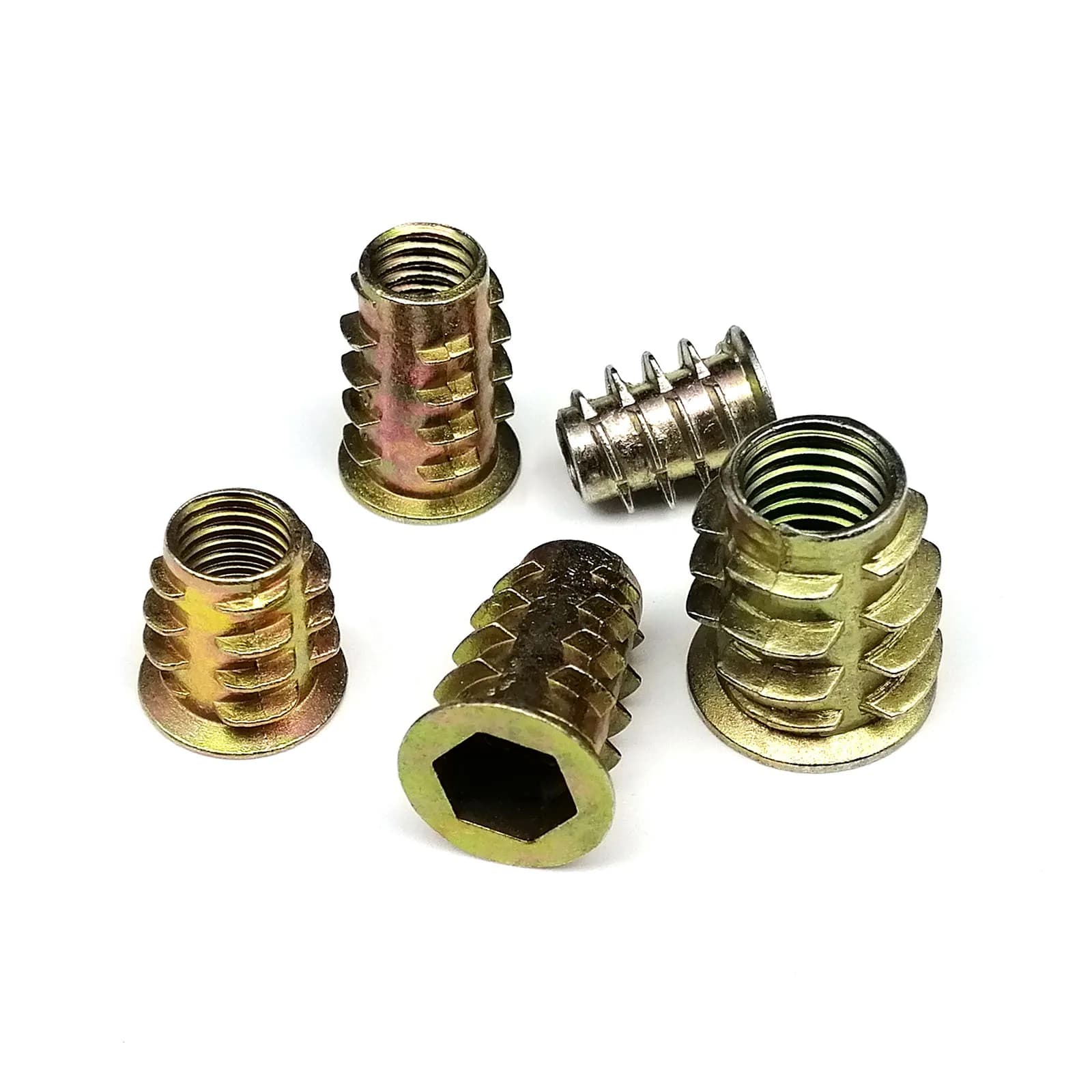 Furniture Insert Nut Set | 55pcs M4-M8 Hex Socket Head E-Nuts | Bed & Cabinet Thread Embedded Kit - Image 1