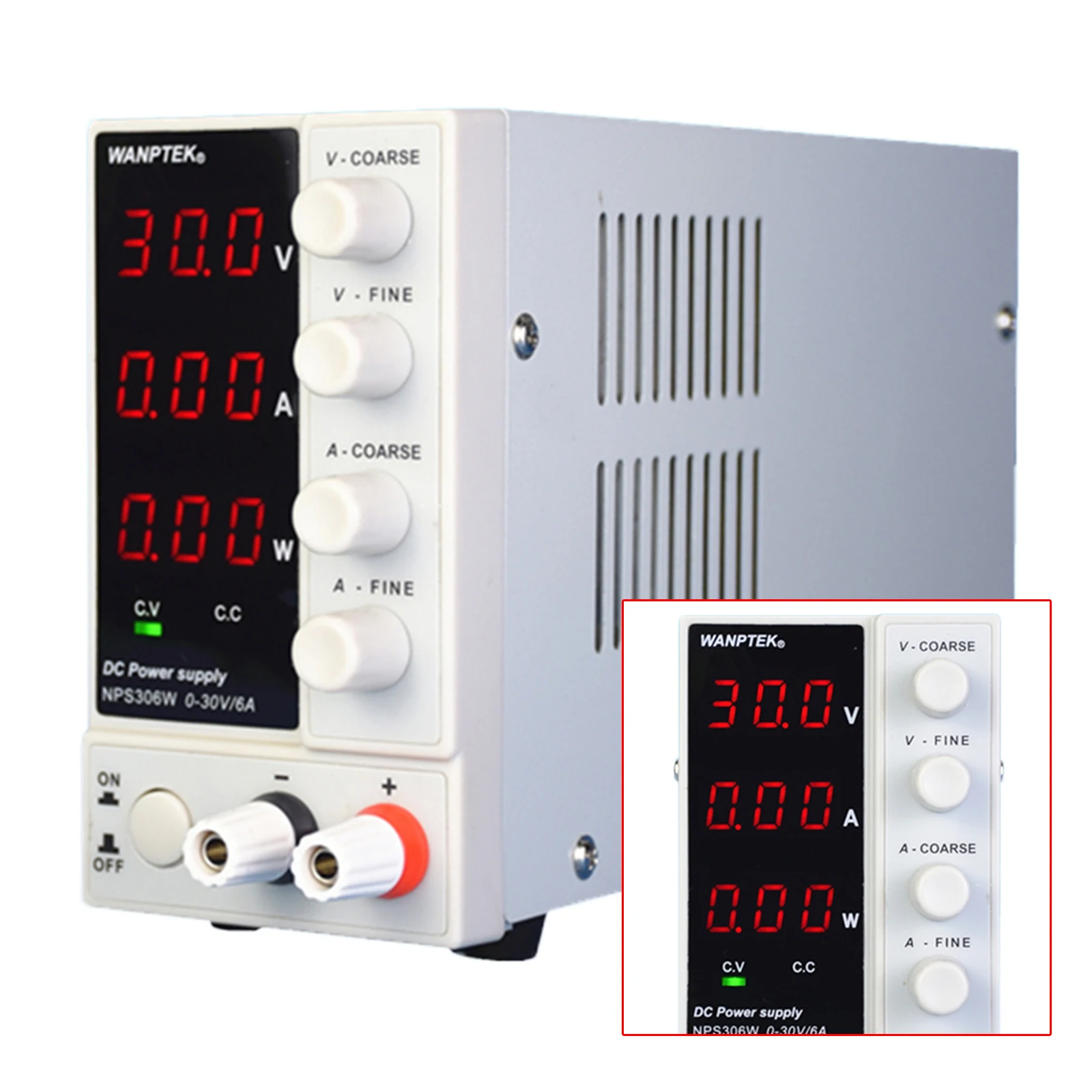 Linear DC Power Supply | 0-30V 0-6A Adjustable Bench Supply for Electronics Testing - Thumbnail 2