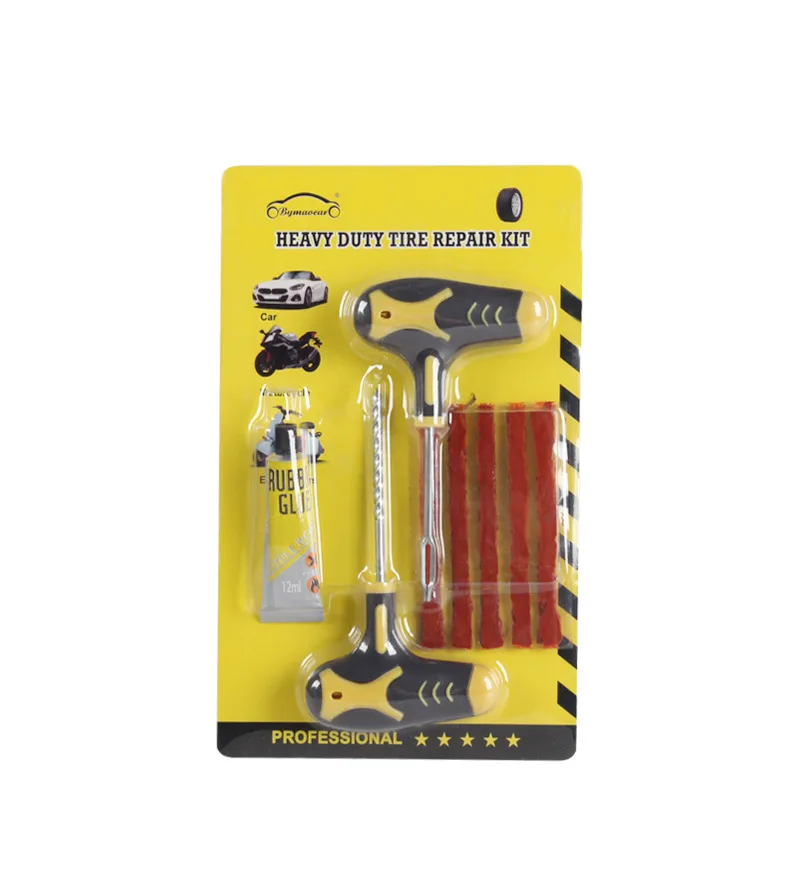 Tire Repair Kit | 4-in-1 Puncture Solution for Car, Motorcycle & Bike | Emergency Roadside Tool Set - Thumbnail 2