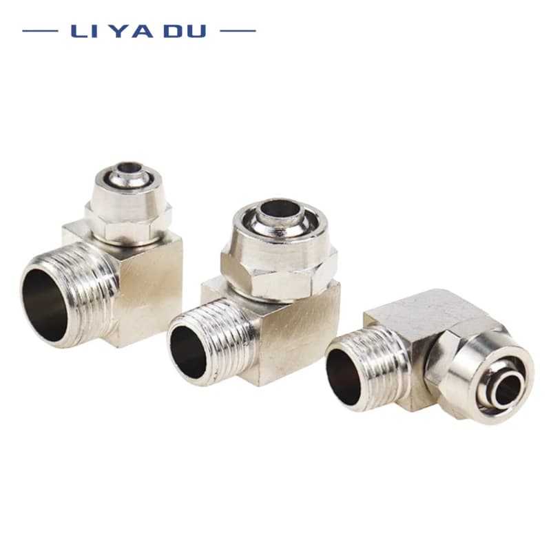 Brass Pneumatic Fittings | Quick-Connect Threaded Adapters | 1/8 to 1/2 NPT | 6-12mm OD - Thumbnail 5