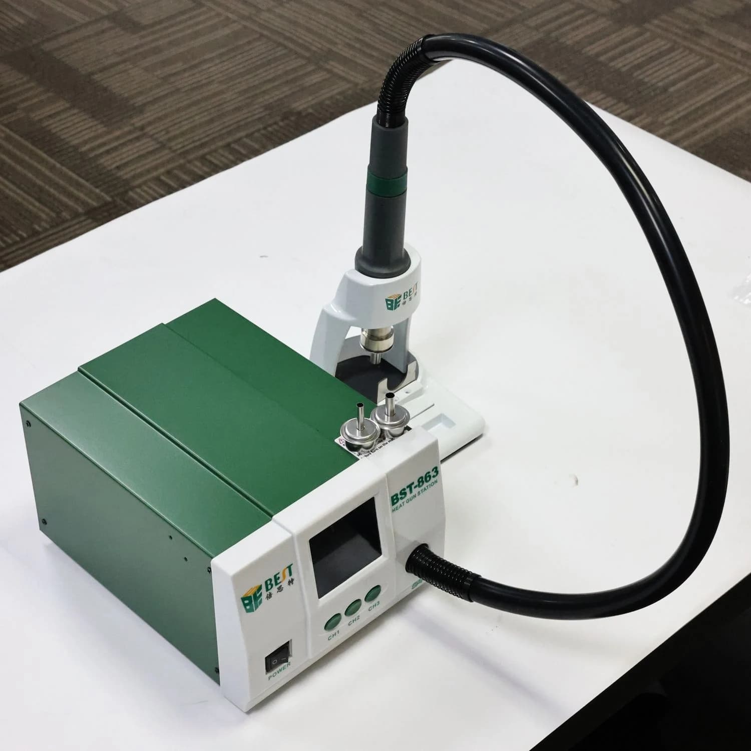 Digital Hot Air Rework Station | Adjustable Temperature Welding Gun for Electronics Repair - Thumbnail 5