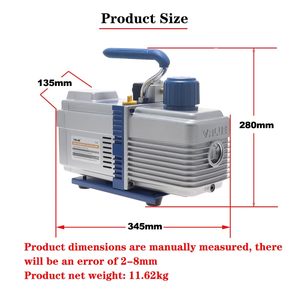 Stage HVAC Vacuum Pump | 12CFM High Performance | For R32 & 1234yf Refrigerant - Thumbnail 3