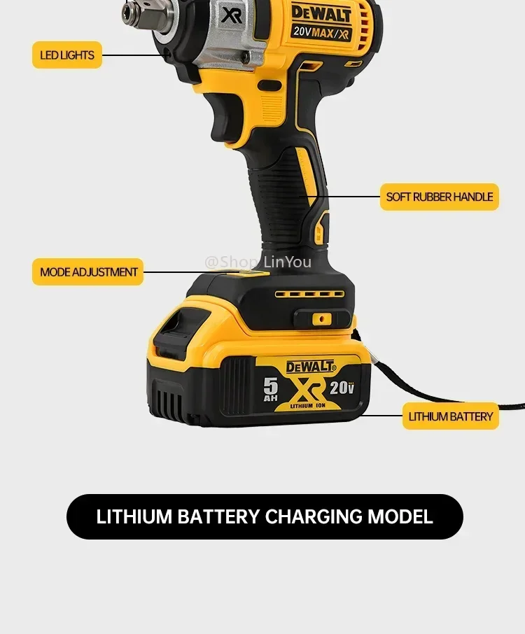 DeWalt DCF880 Compact Impact Wrench | 20V MAX Power | 205 Nm Torque for Professional Fastening - Thumbnail 6