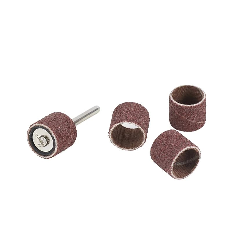 11-piece sanding drum kit with 102 assorted sleeves in #80, #120, and #180 grits for Dremel tools and mini grinders.