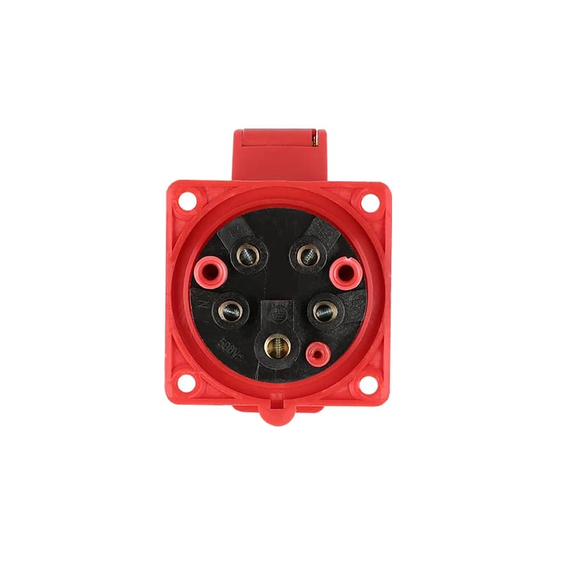 Industrial-Grade 32A Waterproof Panel Mount Socket | 3P/4P/5-Pin IP44 Connector for 220V/380V Systems - Thumbnail 6
