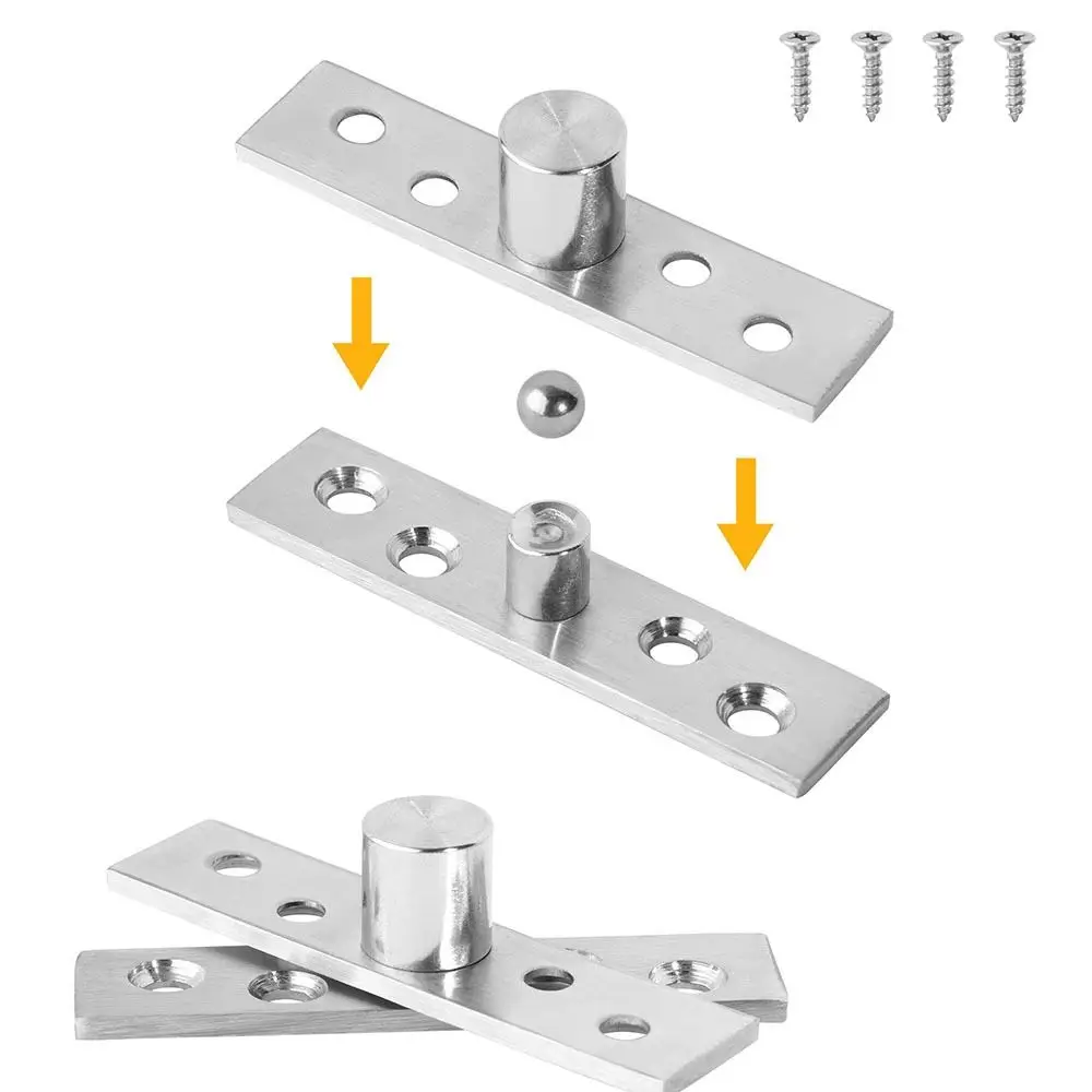 Steel Pivot Hinge | 360° Swivel Central Rotating | Heavy-Duty Concealing Shaft - Thumbnail 4