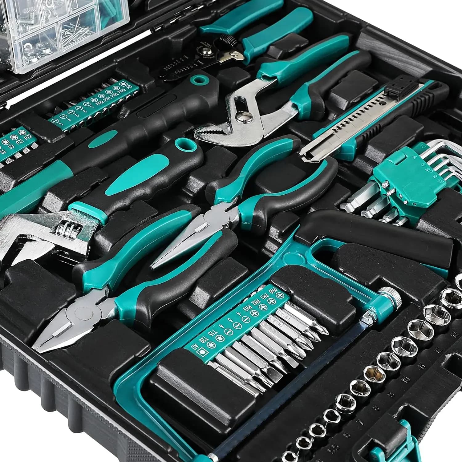 198-Piece Tool Set | Complete Home & Auto Repair Kit | Durable Mechanic Tools - Thumbnail 3