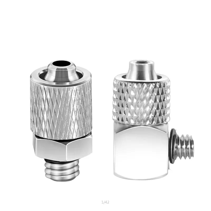 Pneumatic Quick-Connect Fittings Kit | M3-M6 & 1/8 Threads | 3mm-6mm OD Tube - Thumbnail 2