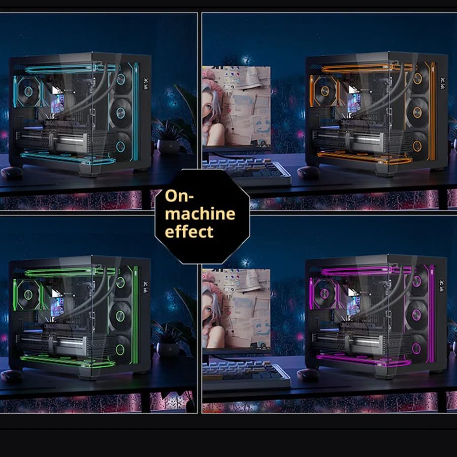 Pro-360 ARGB PC Cooling Fan | Digital Display | Modular Stackable Design | 120mm/240mm/360mm - Thumbnail 3