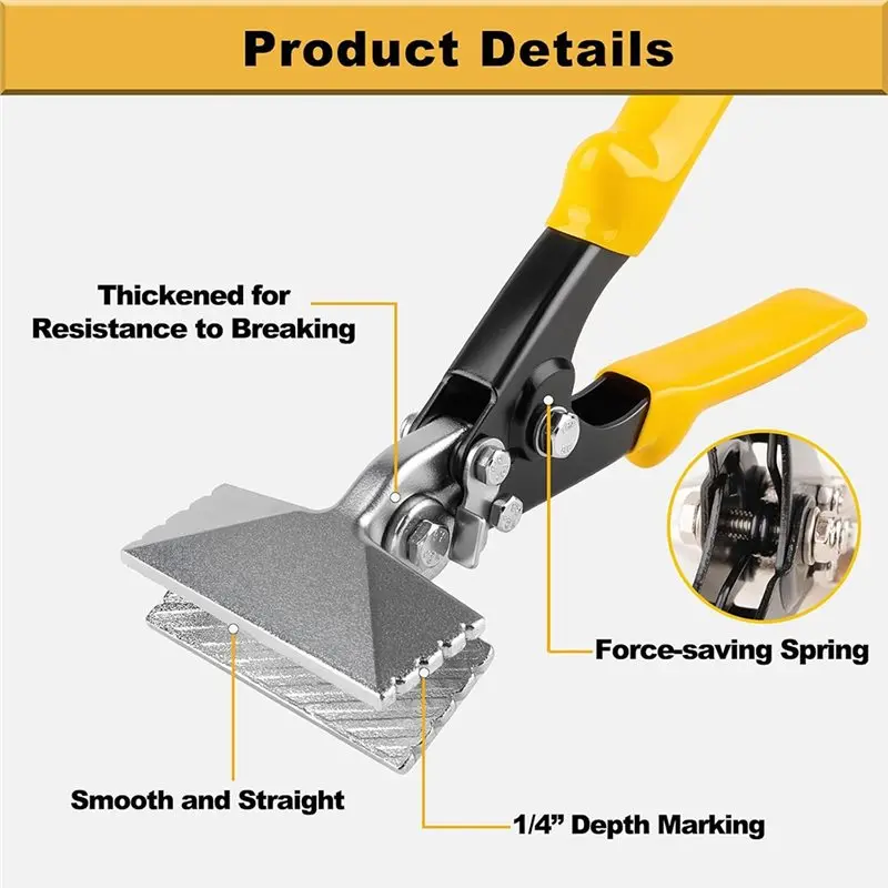 ABYP Straight Jaw Bender Metal Forging Tool, 3 Inch Hand Seamer For Sheet Metal, Ideal For HVAC& DIY Projects - Thumbnail 5