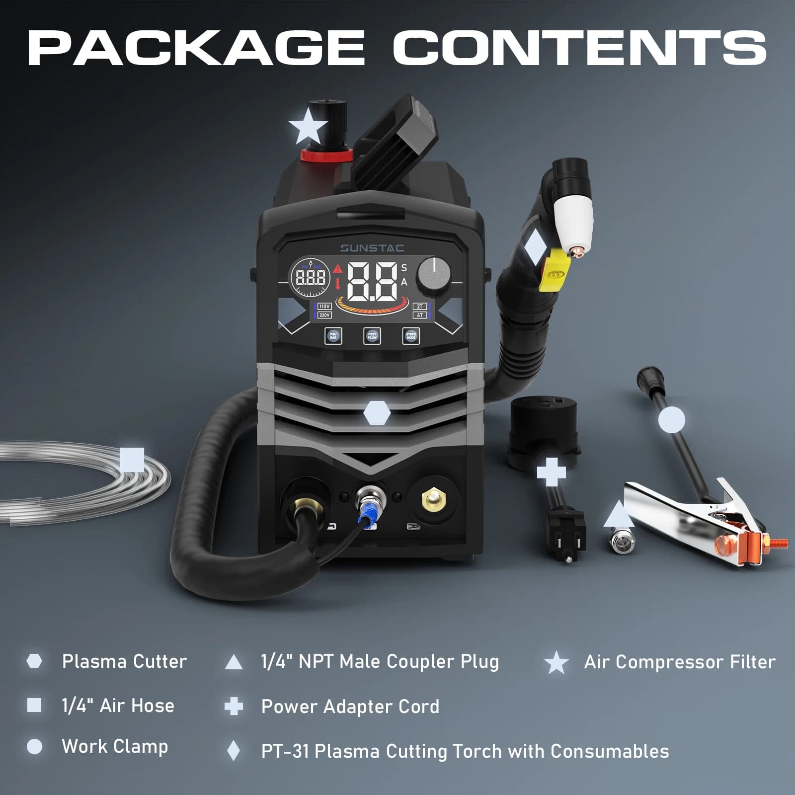 50A Plasma Cutter | 110V/220V Dual Voltage IGBT Inverter | 5/8 Cutting Capacity - Thumbnail 6