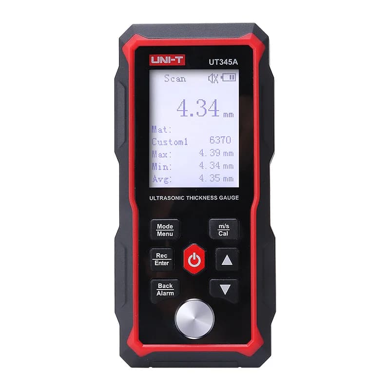UNI-T High Accuracy Ultrasonic Thickness Gauge UT345A ;Chinese/English language switching/Multiple material measurement - Thumbnail 2