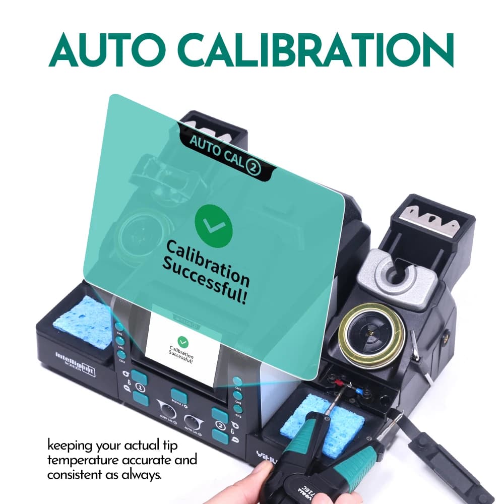 Soldering Station with Auto-Calibration | Precision SMD Rework & Micro Component Repair - Thumbnail 3