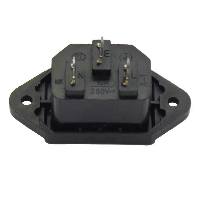 3-Pin AC Power Inlet Socket | Heavy-Duty Copper Connector | AC-04 Mounting Plug - Thumbnail 4