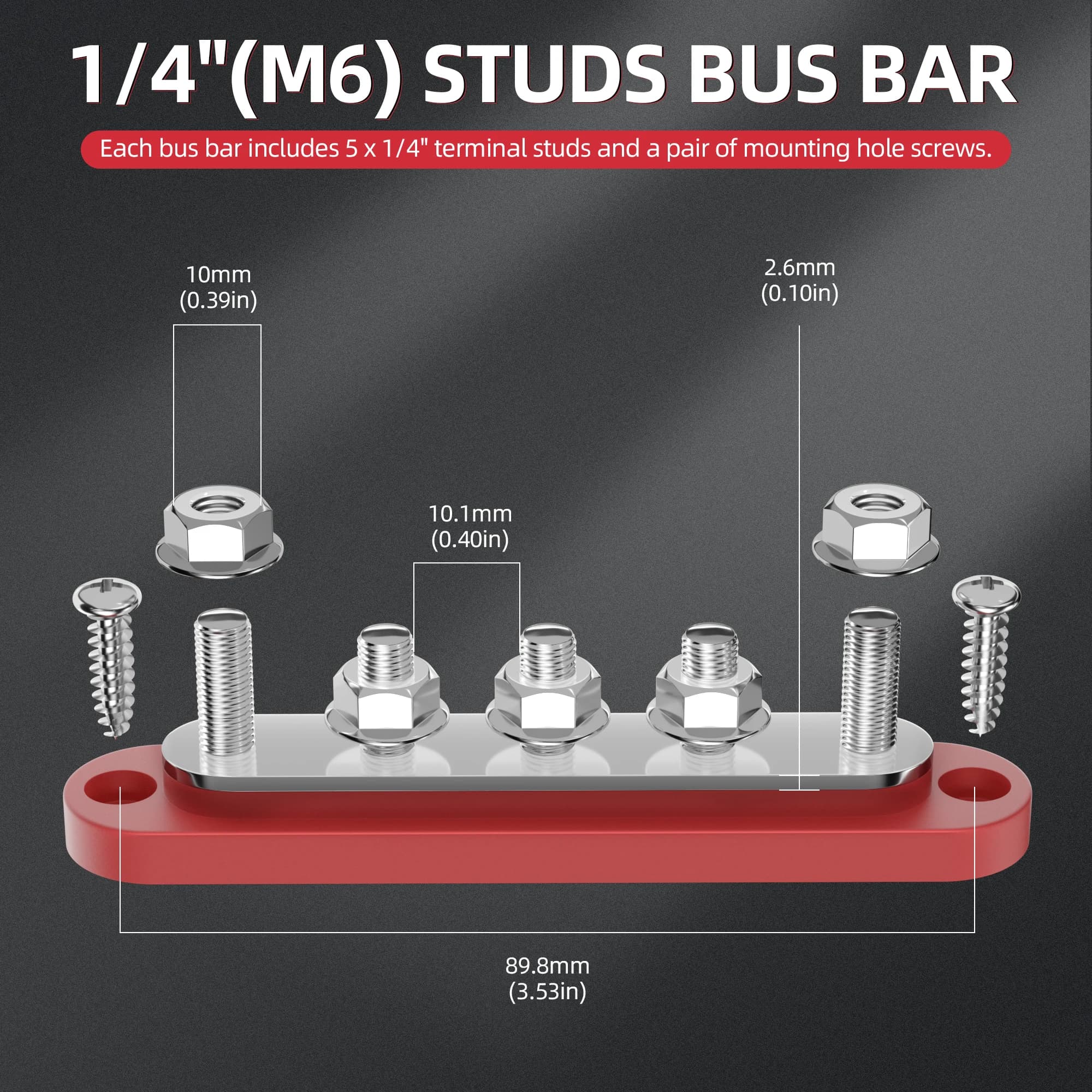 12V Power Distribution Block | 5-Port Bus Bar with Protective Cover - Thumbnail 3
