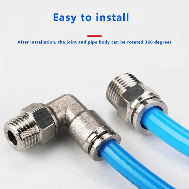 Pneumatic Hose Fittings Kit | 304 Stainless Steel Quick-Release Connectors | 1/8 to 1/2 Sizes - Thumbnail 5