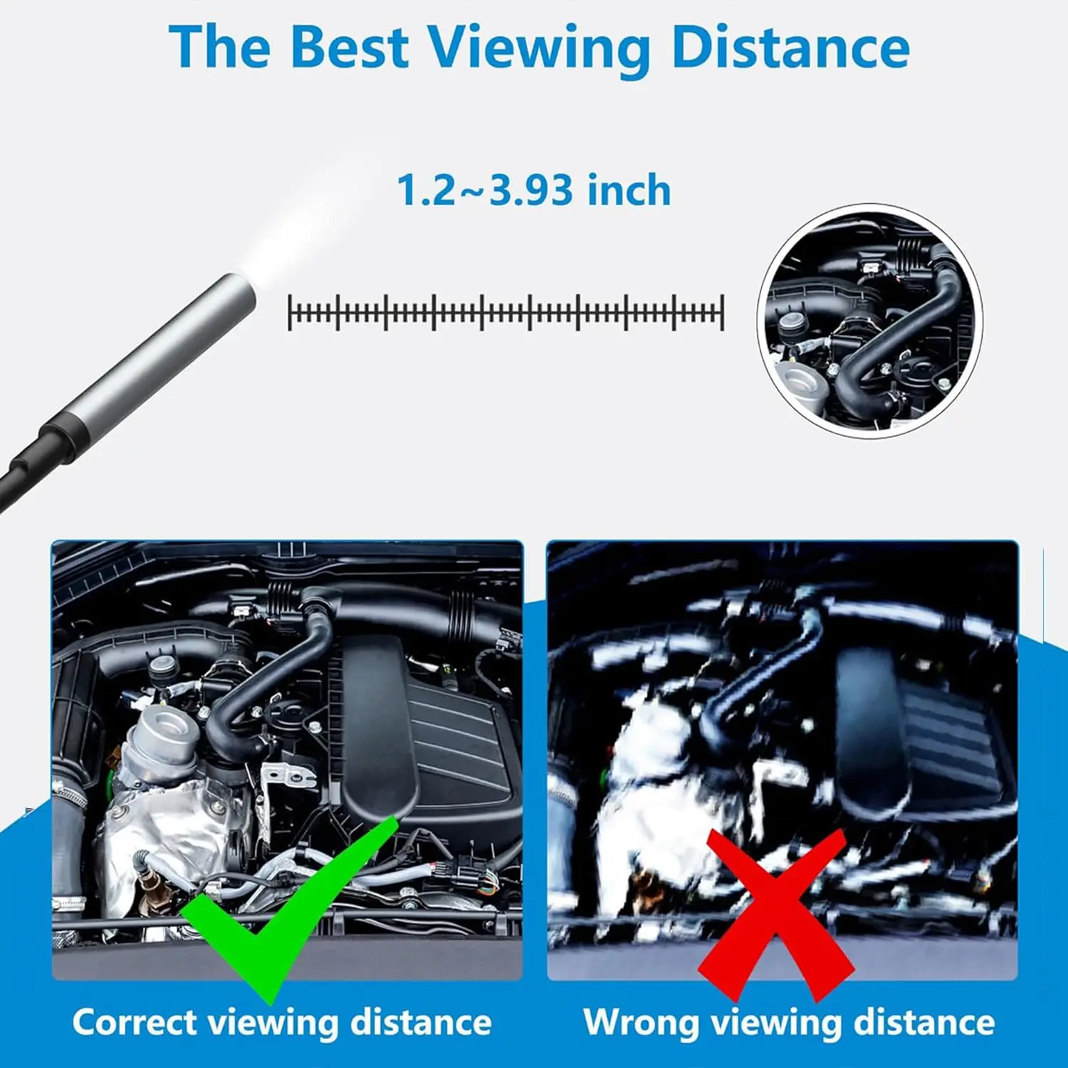 Industrial Endoscope Camera | Dual Port for iOS/Android | 960P Inspection Borescope - Thumbnail 4