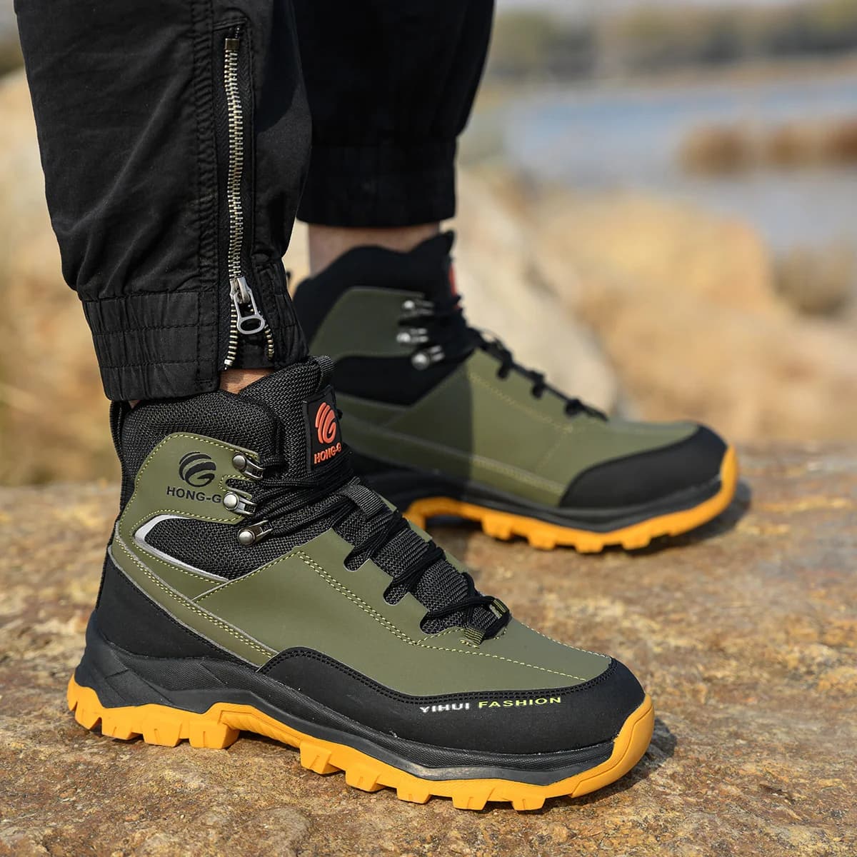 Steel Toe Safety Boots | EUR Standard Anti-Smash & Puncture Proof | Heavy-Duty Construction Work Boots - Thumbnail 6