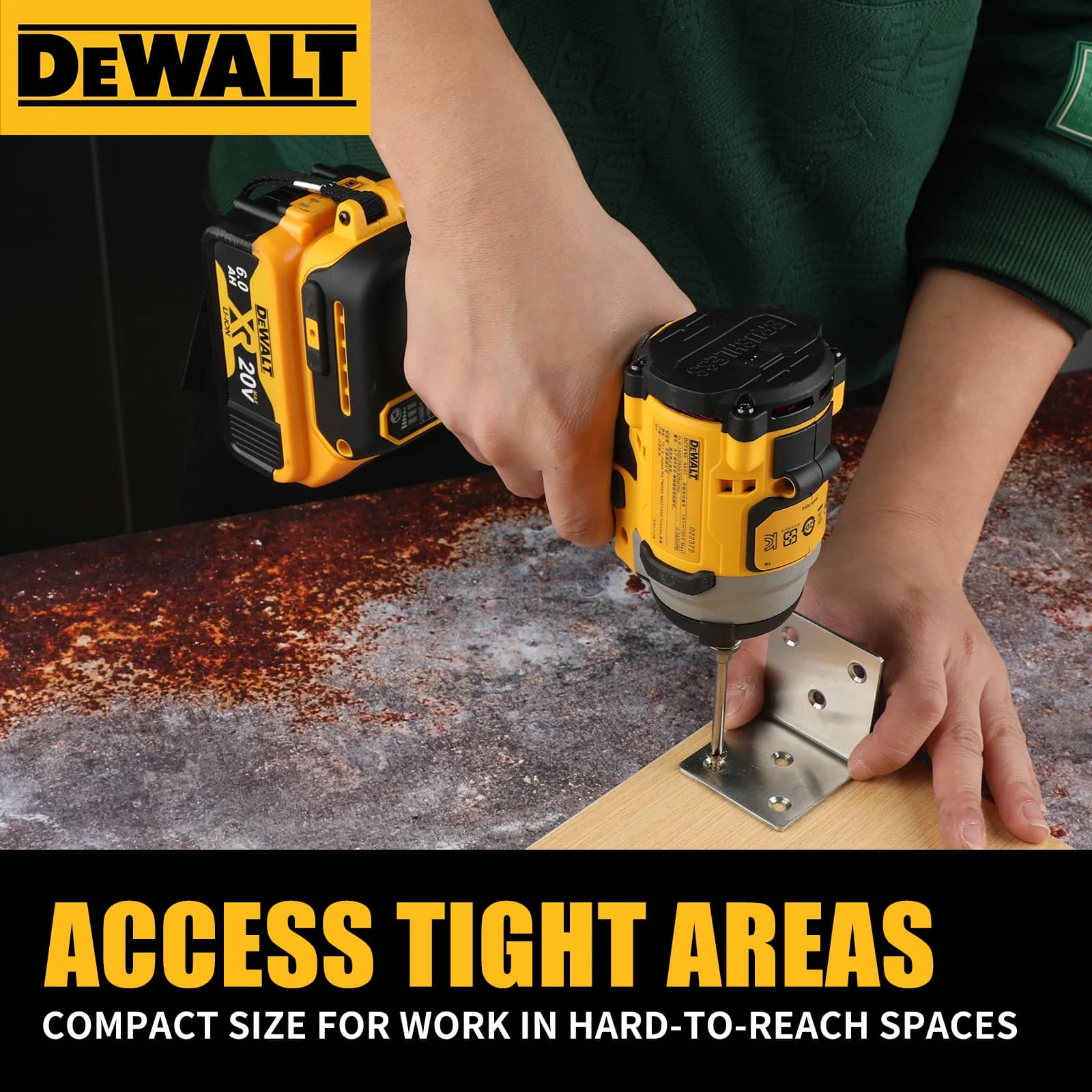 DeWalt DCF850 20V Cordless Impact Wrench | High-Torque Professional Power Tool for Mechanics & DIY - Thumbnail 2
