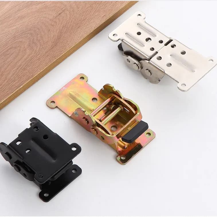Self-Locking Folding Hinge | 90° & 180° Table Leg Connector | Coffee & Dining Table Foot - Thumbnail 4