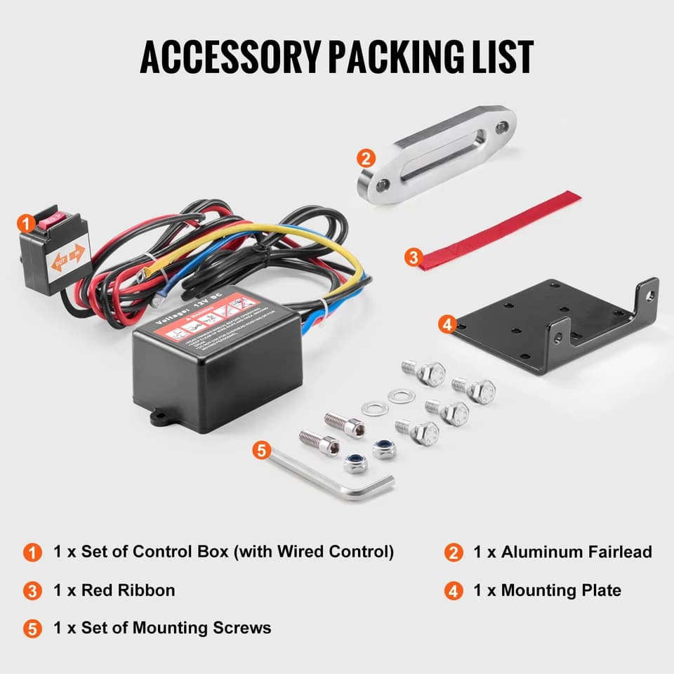 Pallet Truck Winch | 3500 lbs Electric | ATV/UTV Synthetic Rope Kit - Thumbnail 6