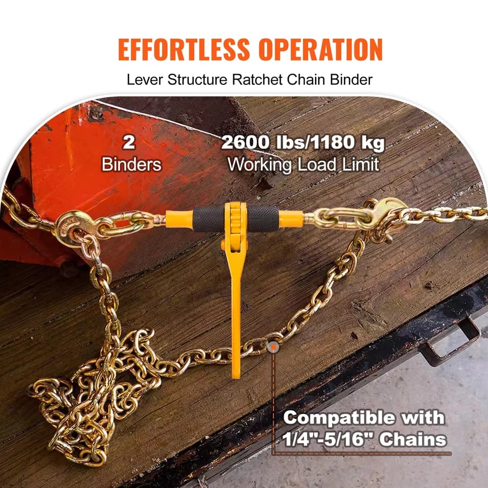 Load Binder | For 1/4 to 5/16 Chain | Heavy-Duty Trailer Transport - Thumbnail 2