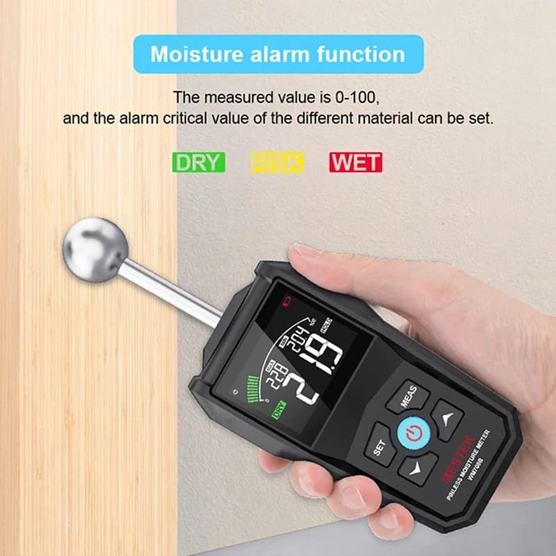 Non-Contact Wood Moisture Detector: Digital Hygrometer for Non-Destructive Timber Testing - Thumbnail 3