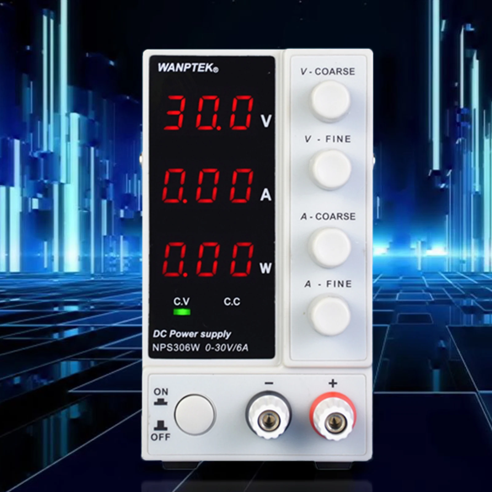 Linear DC Power Supply | 0-30V 0-6A Adjustable Bench Supply for Electronics Testing - Thumbnail 4