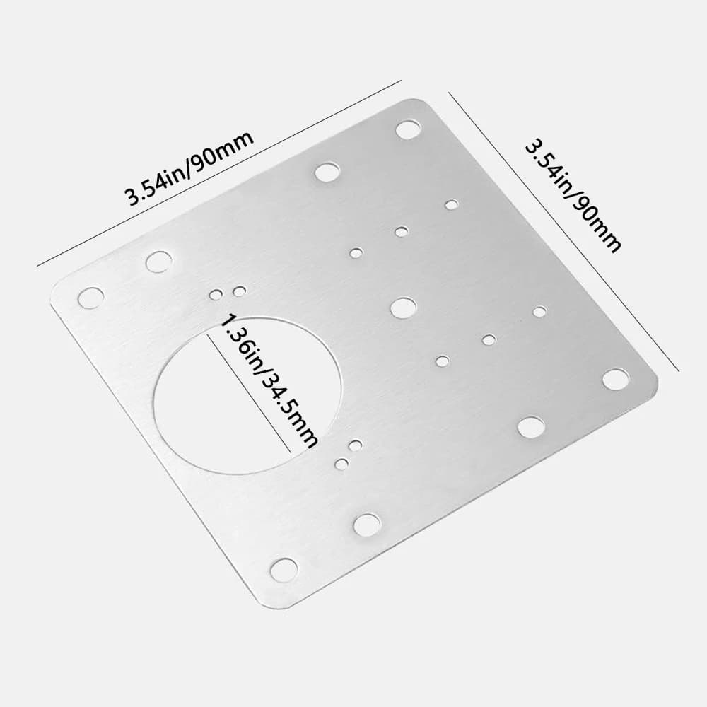 Steel Cabinet Hinge Repair Plate | 1/4pcs Fixed Plate | Kitchen & Storage Door Hardware - Thumbnail 6