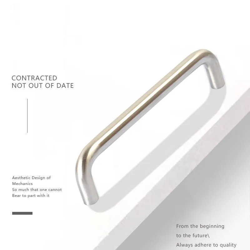 Steel U-Type Door Handles | 8mm Diameter | Dresser & Cabinet Knobs - Thumbnail 4