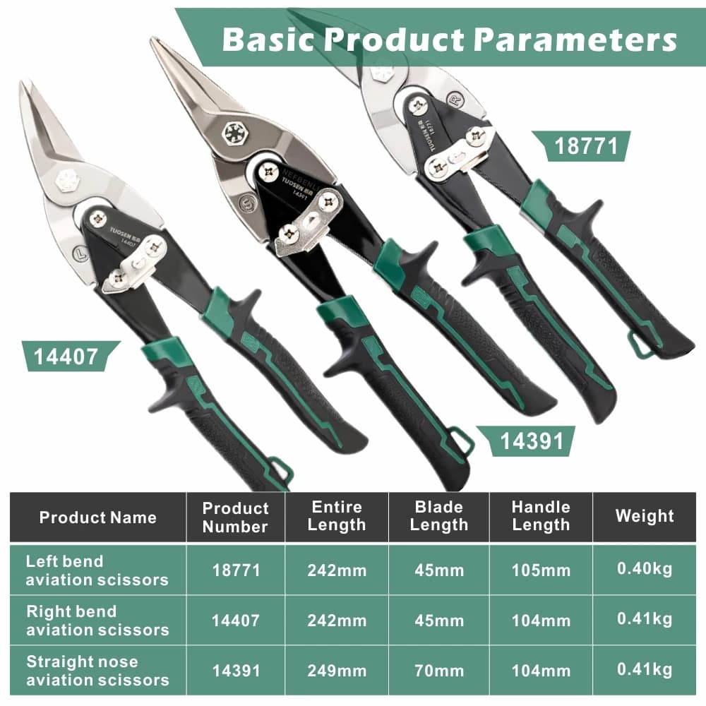 Aviation Snips | Heavy-Duty Metal Shears for Precision Cutting - Thumbnail 2