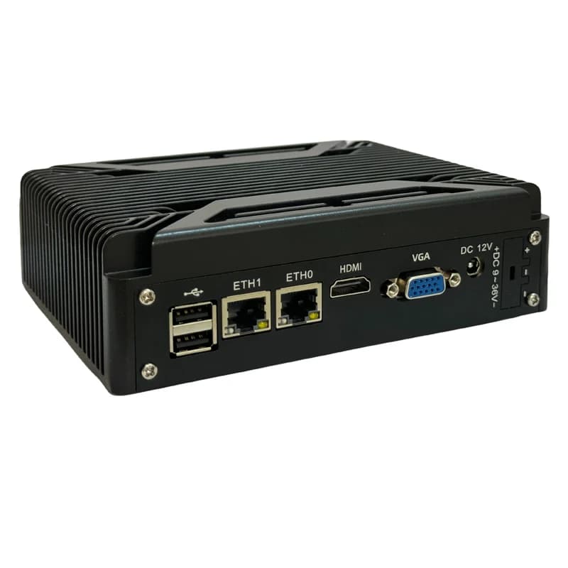 Industrial-Grade Fanless Mini PC | Intel J1900 Processor | Rugged Aluminum Chassis | Dual LAN & COM Ports - Thumbnail 3