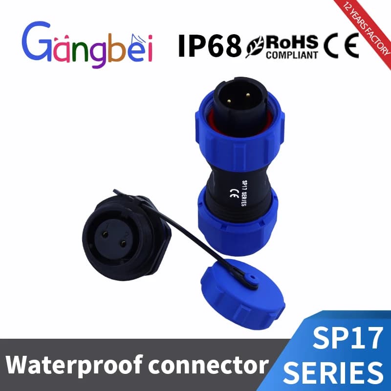 IP68 Waterproof Connector | SP17 Series Threaded Cable Gland | 2-10 Pin Options - Thumbnail 5