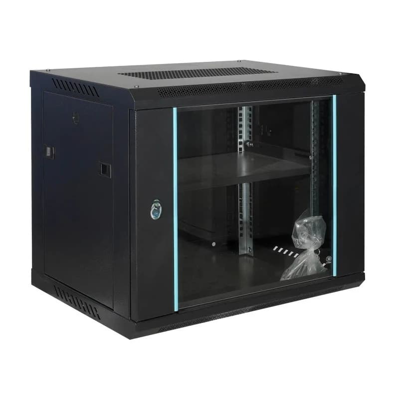 6U Wall-Mount Server Rack | DDF Network Data Center Cabinet | Secure Telecom Enclosure - Thumbnail 2