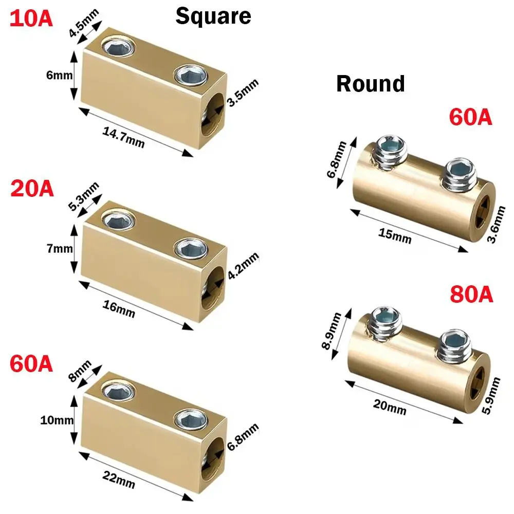 High-Power Wire Connector Kit | 10-80A Brass Terminal Blocks with Heat Shrink Tubing - Thumbnail 6