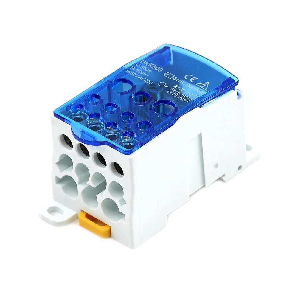 DIN Rail Terminal Block | 80-500A Power Distribution | Single-Pole Junction Box - Thumbnail 5