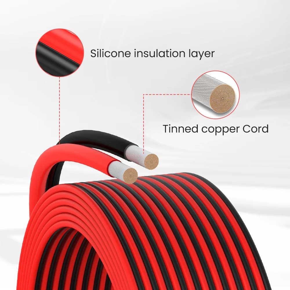 2-Conductor Silicone Wire | 16-28 AWG Tinned Copper | Flexible DIY & Automotive Cable - Thumbnail 2