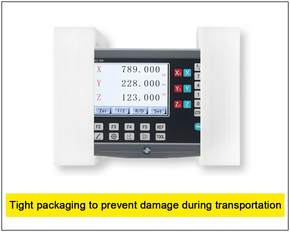 SINO 3 Axis Digital Readout Display Sets DRO with 3pcs Greating Glass Linear Scales Ruler Encoder Sensor for Milling Lathe - Thumbnail 3