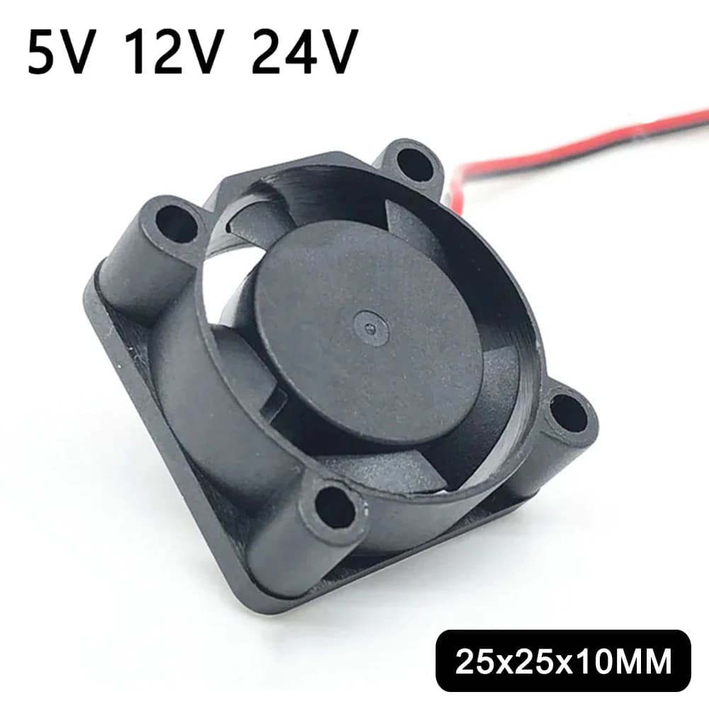 High-Performance 25mm Hydraulic Bearing Cooling Fan | 5V/12V/24V for GPU & M.2 SSD | 2-Pin & 3-Pin - Thumbnail 3