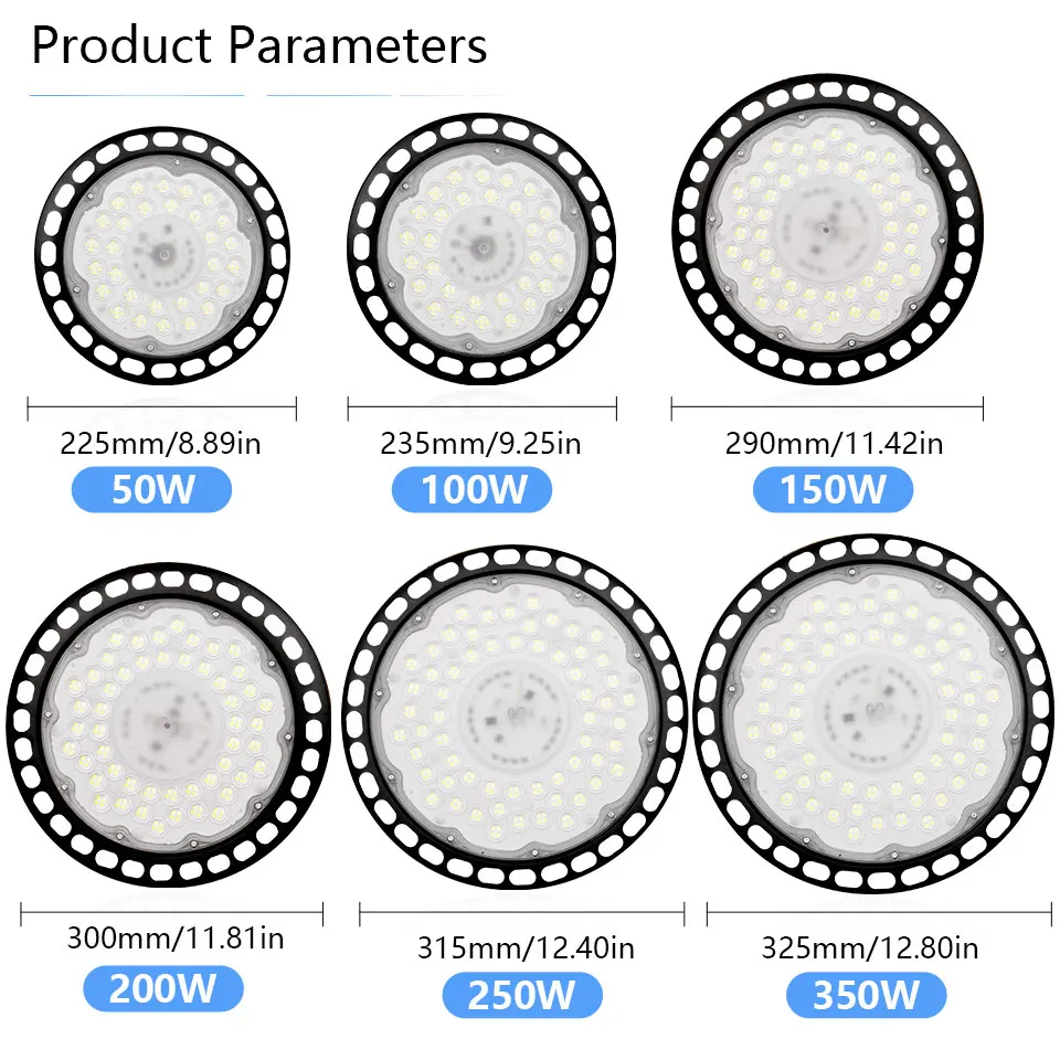High Bay LED Light | 100W-200W UFO Fixture | Waterproof Workshop & Warehouse Lighting - Thumbnail 4